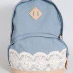 Canvas Light Blue Lace Bac..
