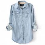 Light Blue Denim Shirt For Women