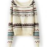 Beige Loose Tribe Sweater
