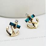 Studded Anchor Earring Stud