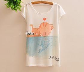Cat Kiss Fish Tee
